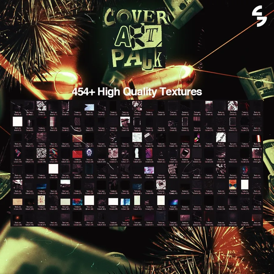 454+ high quality grunge textures from the Cover Art Pack